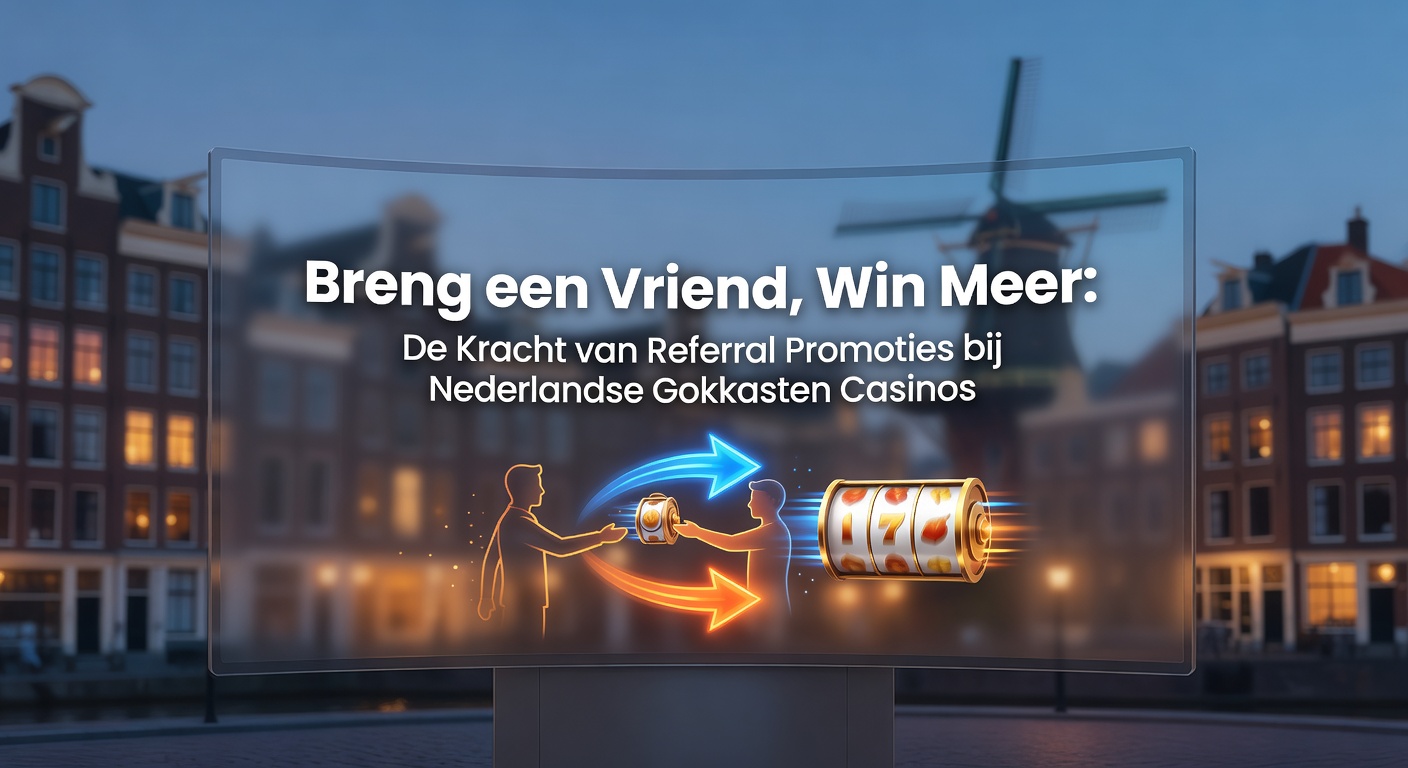 Vrienden die samen gokkasten draaien bij een Nederlands online casino, met referral bonus in actie