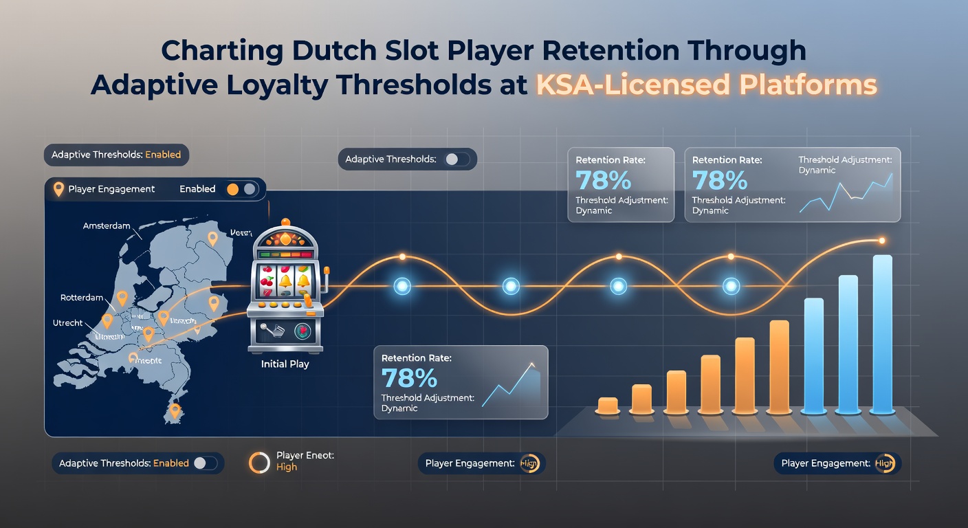 Grafiek die retentiepatronen van slotspelers toont bij adaptieve loyaliteitsdrempels in Nederlandse KSA-platforms
