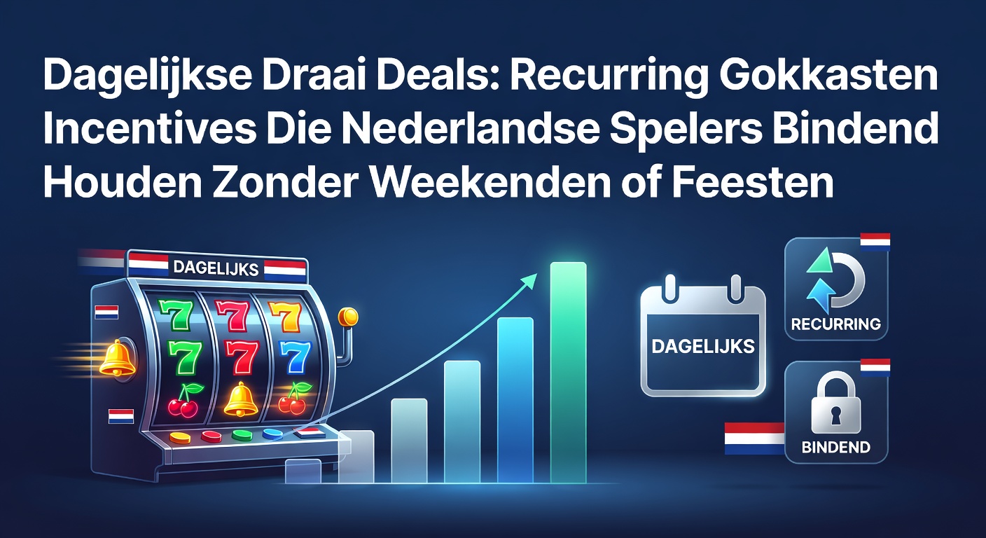 Spannende gokkasten reels met dagelijkse bonus iconen die draaien op een Nederlands casino platform, symboliserend continue incentives zonder onderbrekingen