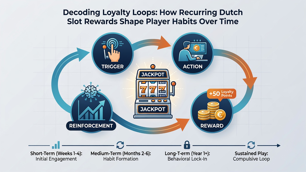 Grafiek die spelergewoonten illustreert onder invloed van Nederlandse slot rewards