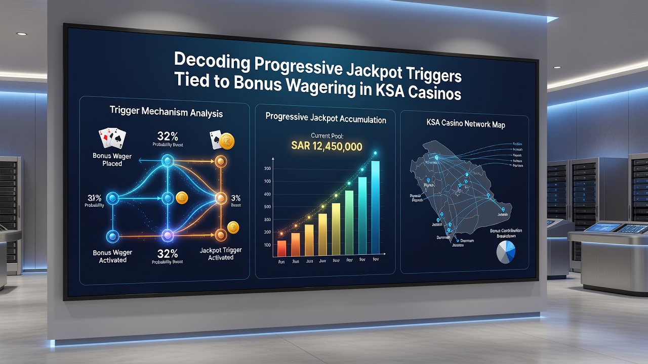 Diagram van jackpot triggers gekoppeld aan bonus wagering vereisten
