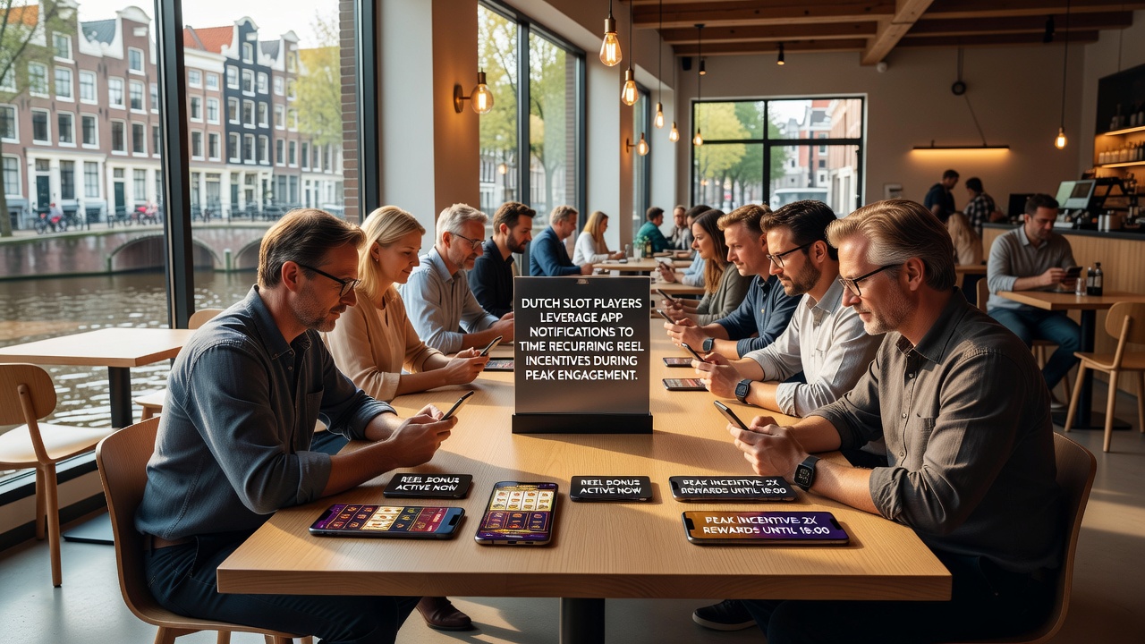 Grafiek van piek engagement tijden voor Nederlandse gokkasten apps