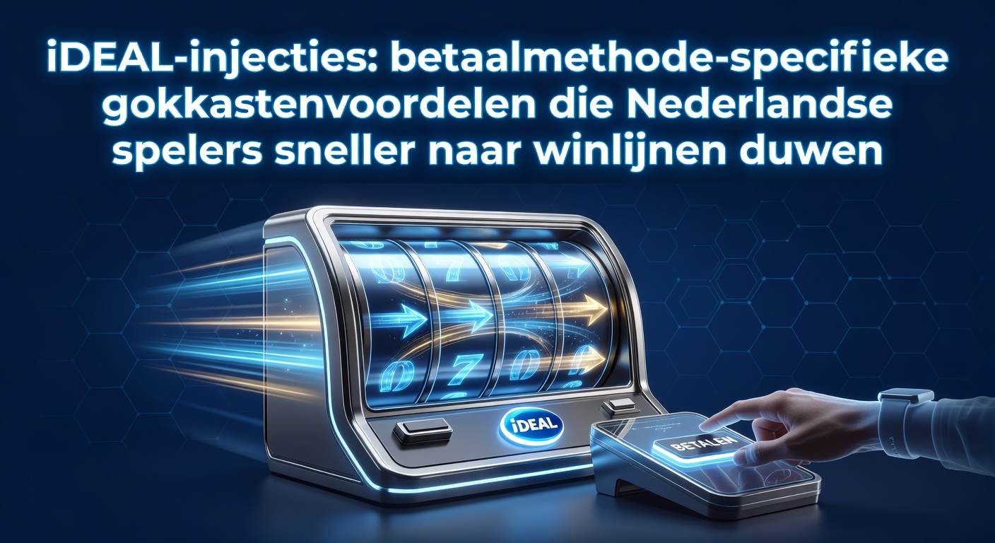Schermafbeelding van een Nederlandse online casino interface met iDEAL betaaloptie en een actieve gokkast bonusronde, waar een speler een storting doet en direct extra spins ontvangt