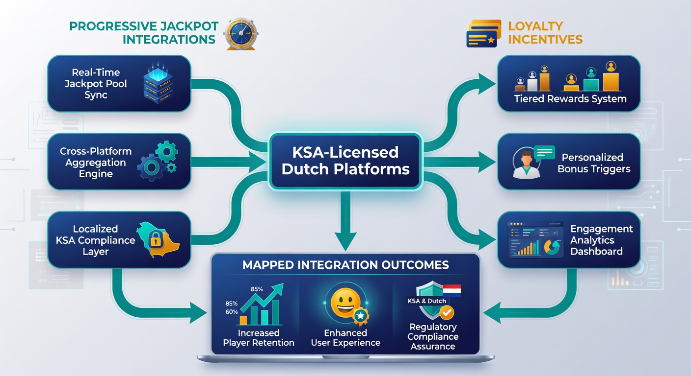 Diagram dat loyaliteitspunten en jackpotgroei illustreert op Nederlandse online casino platforms