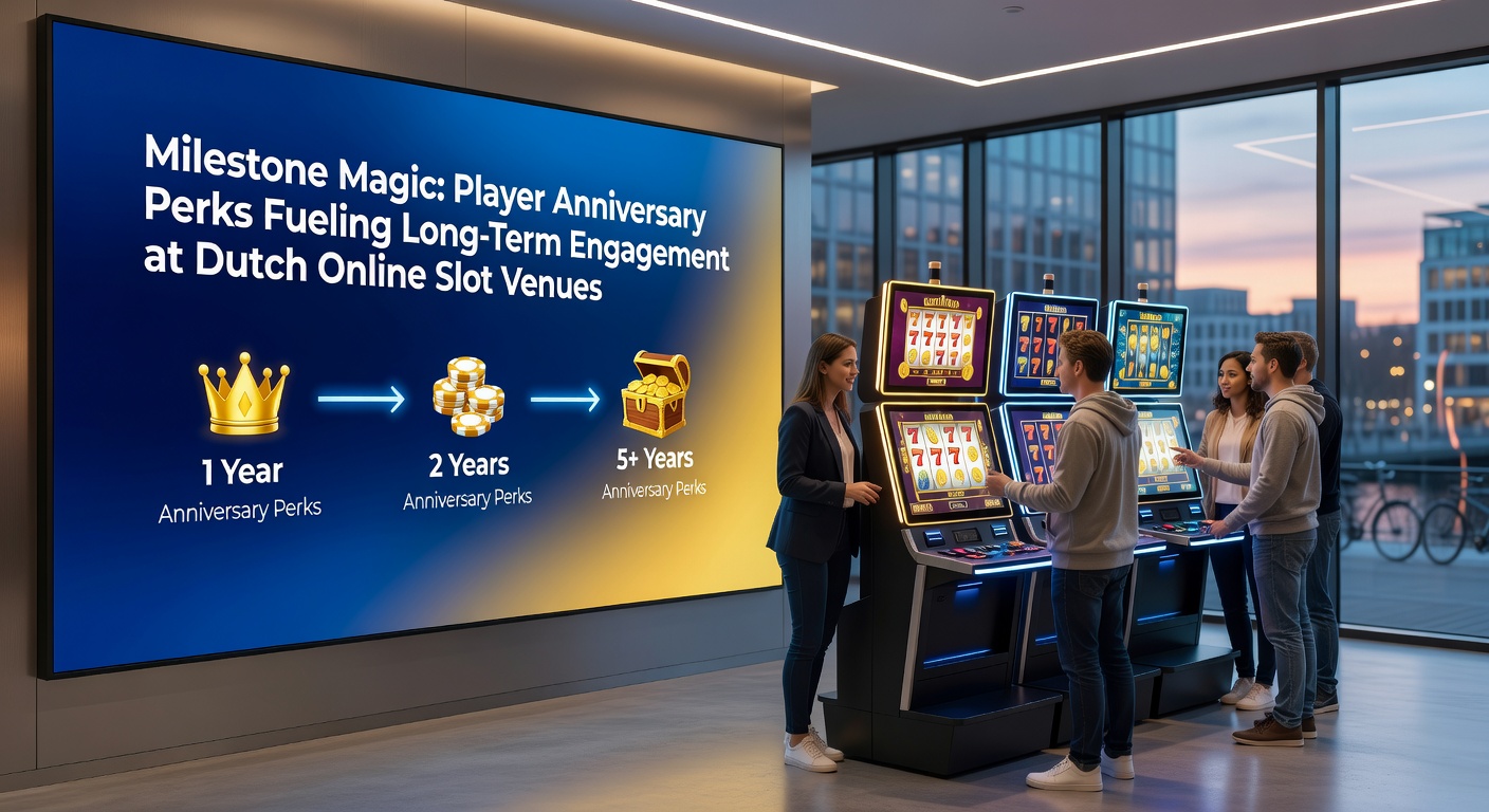 Speler viert jubileum met speciale gokkastenbeloningen op een Nederlands online casino platform, inclusief free spins en bonuscredits