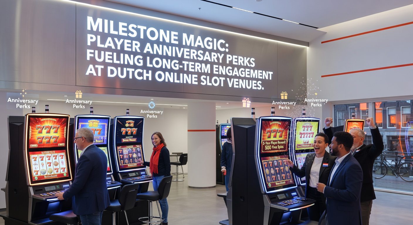 Grafiek toont stijging in spelersretentie door jubileumperks bij KSA-gelicentieerde Nederlandse gokkasten casinos, met balken voor 1-, 2- en 5-jarige milestones