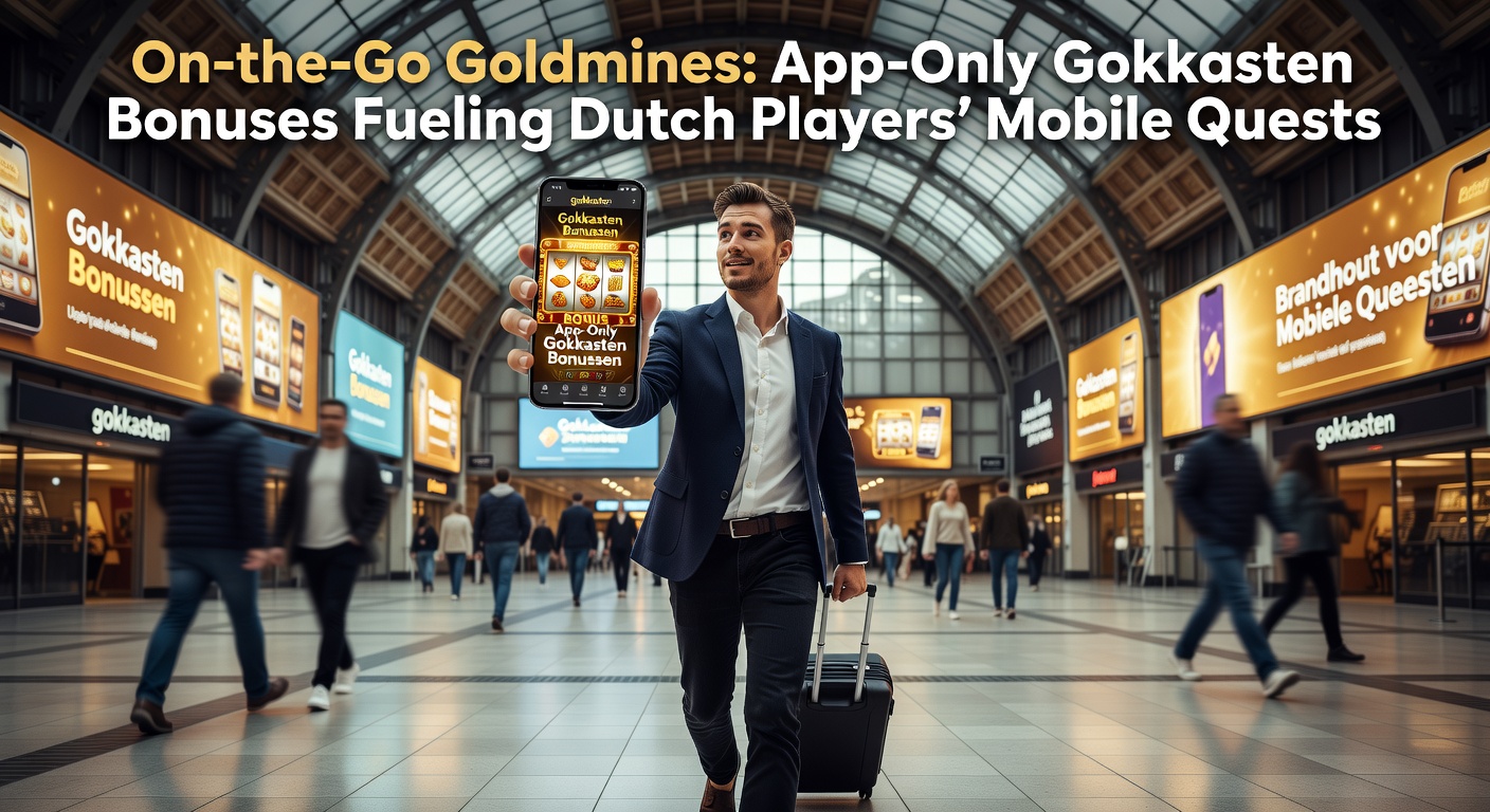 Smartphone-scherm met app-only gokkastenbonus geactiveerd, Nederlandse vlag en spins tellend