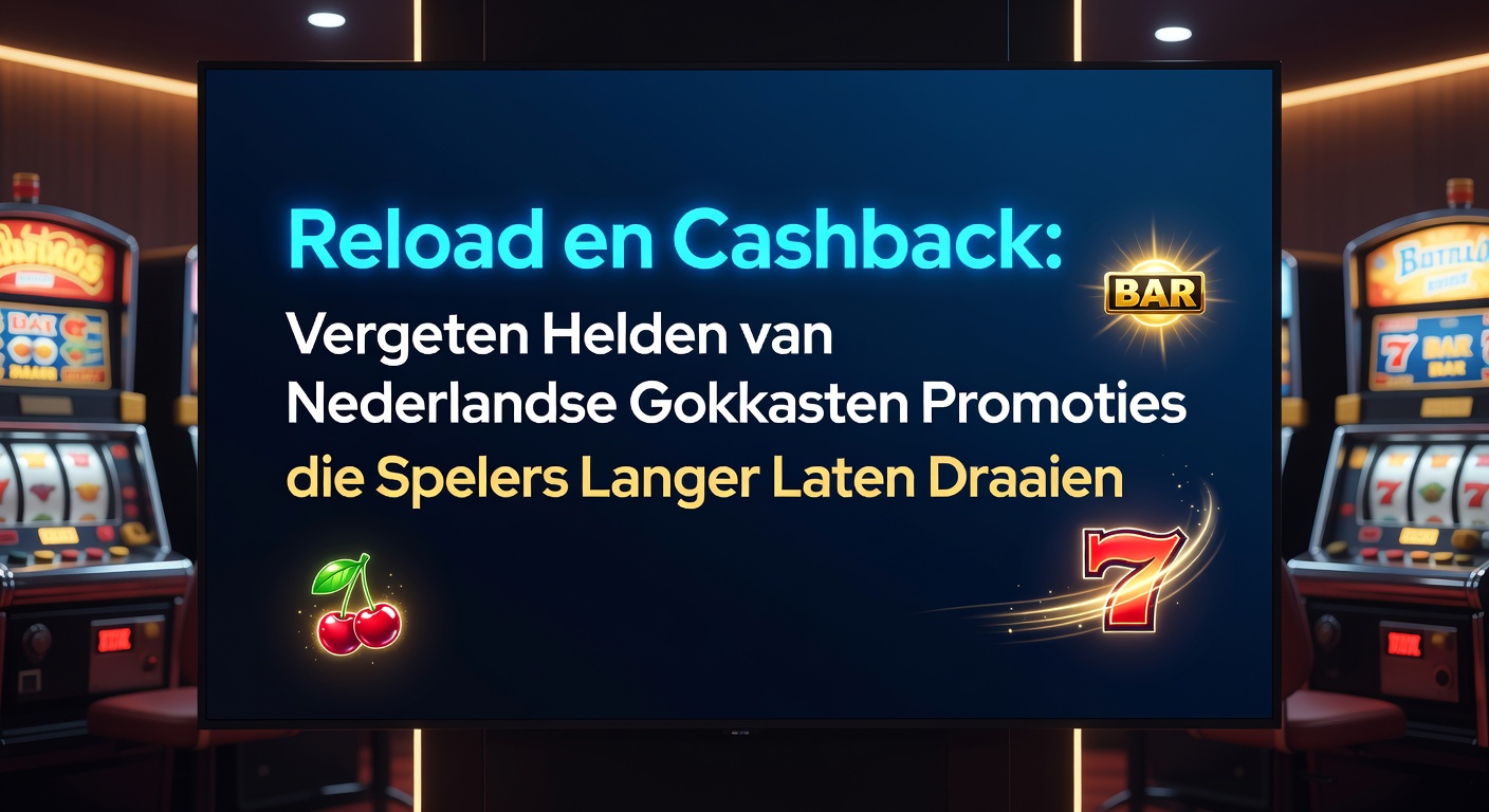Voorbeeldscherm van een cashback promotie in een Nederlands casino, met een speler die geld terugkrijgt op een verliesmakende gokkast sessie