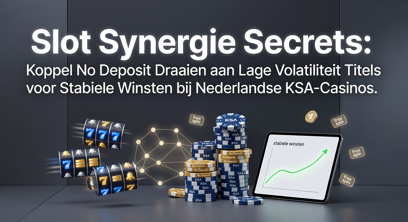Grafiek die lage volatiliteit slots toont met frequente kleine winsten en no deposit spins in Nederlandse KSA-casinos