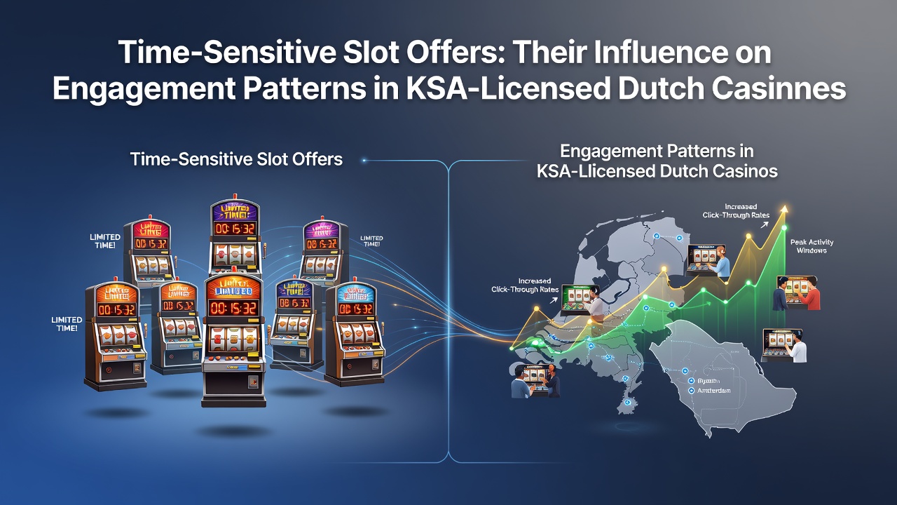 Overzicht van tijdgebonden slot aanbiedingen in Nederlandse casinos met klok en bonus iconen