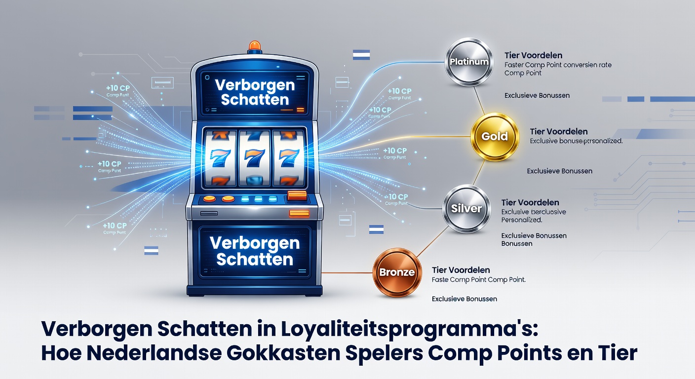 Voorbeeld van een tier-systeem met beloningen zoals cashback en VIP-events voor gokkasten spelers in Nederland